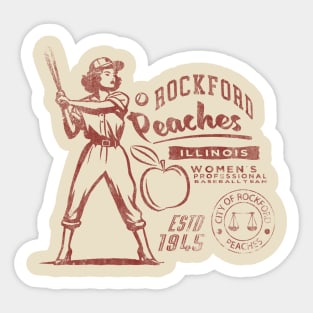 Rockford Peaches Baseball Team 1943 Sticker